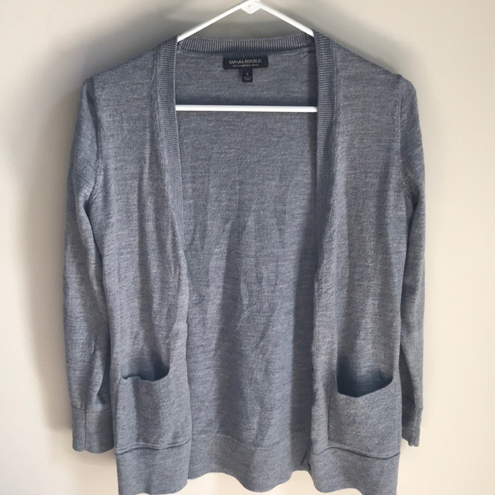 Banana Republic Blue Grey Cardigan - Picture 1 of 3